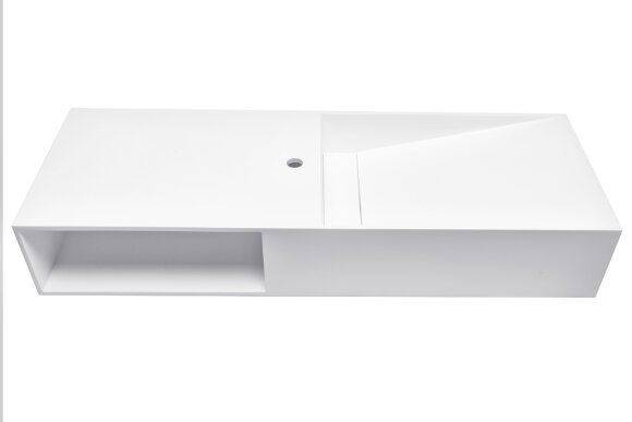 Раковина из искусственного камня NT502 Cagliari Left NT BAGNO цвет: белый матовый