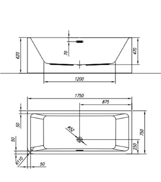 Ванна ELEKTRA-SP 175X75-L WHITE (Пр. угл.) Kolpa-San арт. 513500
