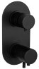 Термостатический смеситель для ванны - внешняя часть, цвет: черный Remer Minimal Thermo NT92KBNO