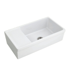 Раковина с полкой,  Simas, накл.-90*50*h25см,глазир.с4-х стор,слив-д.9см,белая арт. Q540 bi