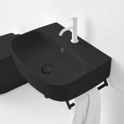 Раковина 60х45 см, 1 отв., подвесная/накладная KERASAN Nolita, 534131*1 цвет: чёрный матовый Раковина 60х45 см, 1 отв., подвесная/накладная KERASAN Nolita, 534131*1 цвет: чёрный матовый
