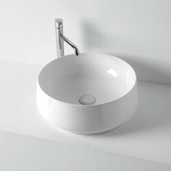 Раковина накладная D43х16см, без отв. KERASAN F10, 460401 цвет: белый