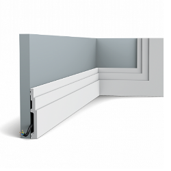 Плинтус гибкий из дюрополимера SX180F Modern Бельгия цвет: Белый