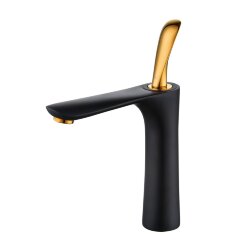 Смеситель для раковины, DA1032659  - Venice D&K цвет: черный/золото