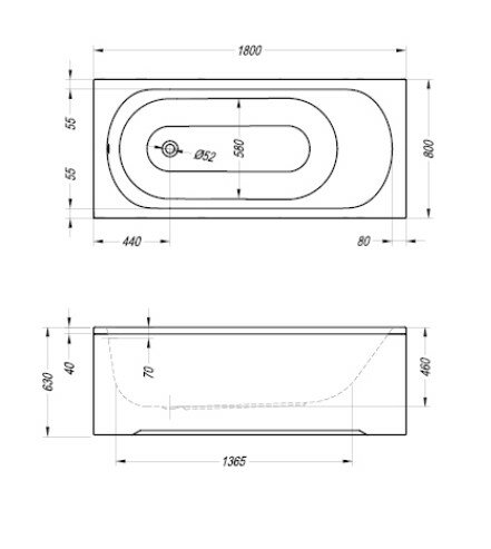 Ванна BETTY 180X80 (1W28) Kolpa-San