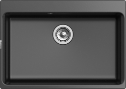 Кухонная мойка Axel 730x520, 1 чаша, Rivelato, Х-70 nero цвет: черный