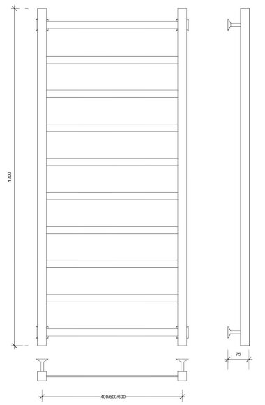 Полотенцесушитель водяной, хром, Secado 120x60, Корсико 1 - 4603777474515 Полотенцесушитель водяной, хром, Secado 120x60, Корсико 1 - 4603777474515