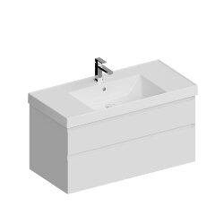 Тумба подвесная с ящиками 100см, Kerama Marazzi Cubo, CUB.100.2\WHT.M цвет: белая матовая