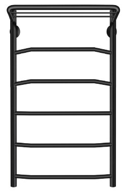 Полотенцесушитель электрический, черный матовый, Secado 80x50, Агата 1 СП - 4673739231159