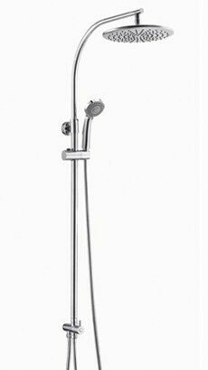 Душевой комплект 96/125*58см, насадка круглая ABS-пластик d25cm, 3-ф лейка A025 WasserKRAFT  цвет: Хром