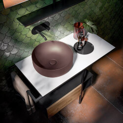 Раковина KERASAN Nolita, 534475*0 цвет: Borgogna matt Раковина KERASAN Nolita, 534475*0 цвет: Borgogna matt