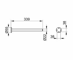 Keuco Держатель для полотенца 34 см, Plan, 14923 010000 цвет: хром Keuco Держатель для полотенца 34 см, Plan, 14923 010000 цвет: хром
