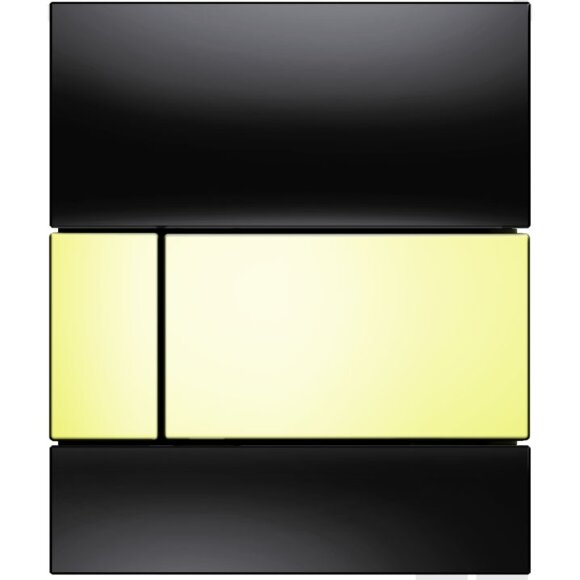 Tece Клавиша смыва для писсуара Черная Золото Square Urinal - 9242808