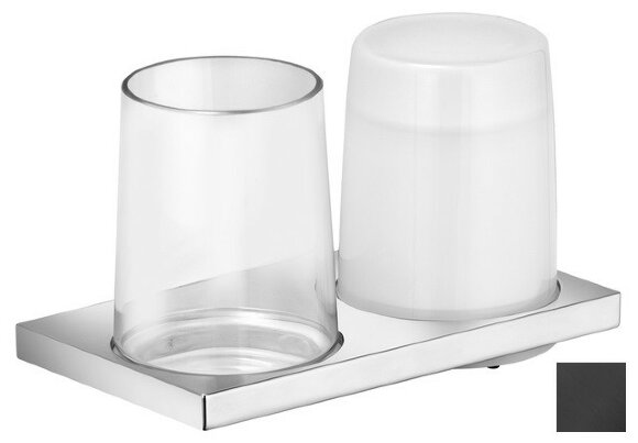 Keuco Двойной держатель для стакана и дозатора жидкого мыла шлифованный, Edition 11 - 11153 139000