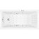 Акриловая ванна Wave Slim 170x75 с гидромассажем Excellent, WAEX.WAV170.75S.NANO.CR