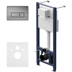 Инсталляция для подвесного унитаза с клавишей смыва никель матовый AM.PM Pro арт. I012704.8031