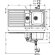 Hansgrohe раковина для кухни, врезная с крылом и двумя чашами 150/340, S41, матовая нержавеющая сталь арт. 43342800