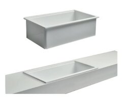 Раковина встр./Накл.-80*50*h24см,  Simas, глазир.с4-х стор,слив-д.9см,белая арт. Q600 bia