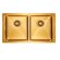 Кухонная мойка из нержавеющей стали TWIN Paulmark 780х440мм, PM237844-BG цвет: брашированное золото