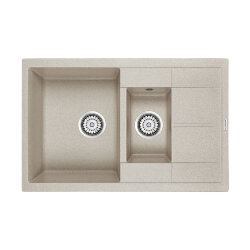 Кухонная мойка из кварца Feste Paulmark 775х495 мм, PM237850-BE цвет: бежевый Кухонная мойка из кварца Feste Paulmark 775х495 мм, PM237850-BE цвет: бежевый