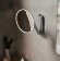 Keuco Зеркало косметическое круглое с подсветкой с увеличением x 5 iLook_move со встроенным рычажным выключателем, Ilook move, 17612 139004 цвет: шлифованный чёрный хром