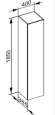 Keuco Высокий Шкаф-пенал 400x1850x385 мм 1 дверь петли слева,, Edition 90 - 39030 550001