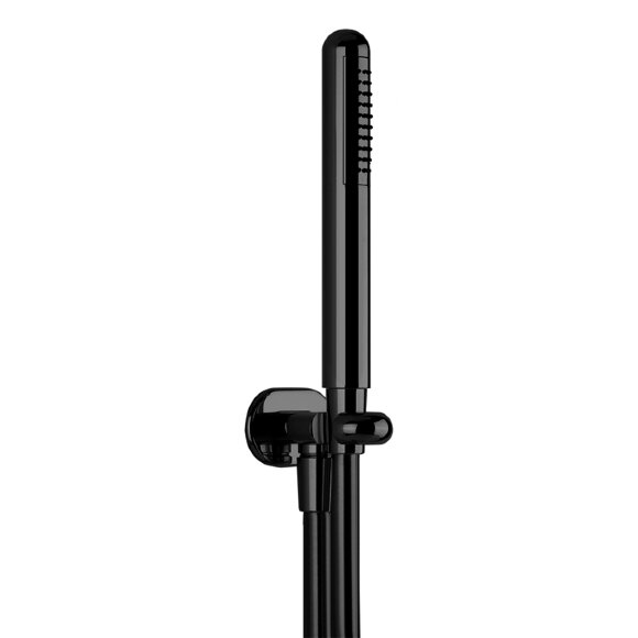 Душевой комплект: вывод воды на 1/2&rdquo;, держатель и ручной душ, Goccia Gessi цвет: черный - 33773#299