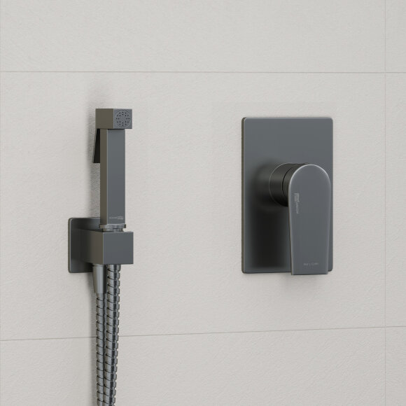 Гигиенический душ со смесителем, шланг 150 см А84095 WasserKRAFT цвет: Нержавеющая сталь