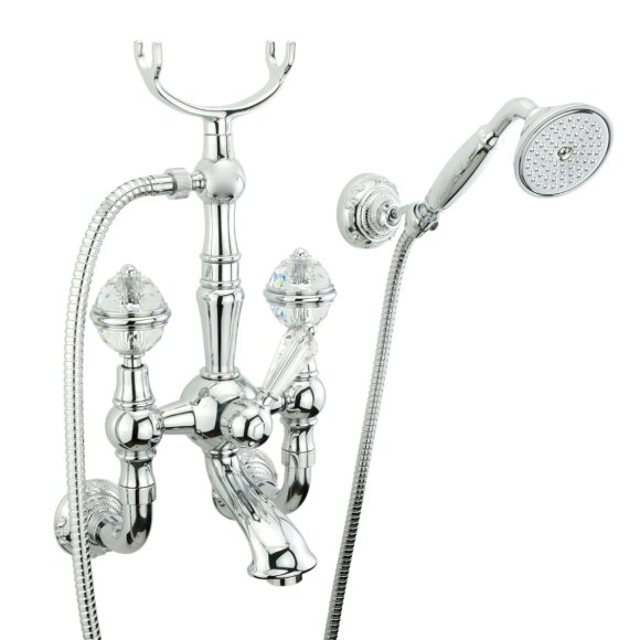 Смеситель для ванны внешний, ручки CRYSTAL, Migliore Cristalia, хром арт. 18585