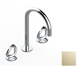 Смеситель для раковины на три отверстия устанавливаемый на борту с донным клапаном, THG Серия "О", pvd латунь (H49) - G4P-151 Смеситель для раковины на три отверстия устанавливаемый на борту с донным клапаном, THG Серия "О", pvd латунь (H49) - G4P-151