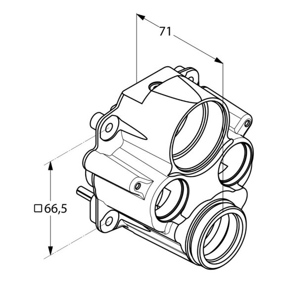 Адаптер для замененных подключений воды для с термостатом, , FLEXX.BOXX Kludi арт. 7400100-00 Адаптер для замененных подключений воды для с термостатом, , FLEXX.BOXX Kludi арт. 7400100-00