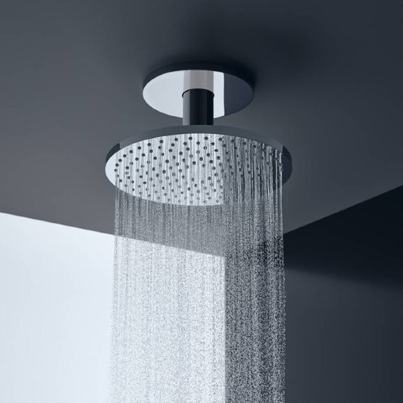 Верхний душ, d250мм, 2jet, с держателем 100мм, потолочный монтаж, ShowerSolution 35297000 цвет: хром, Axor