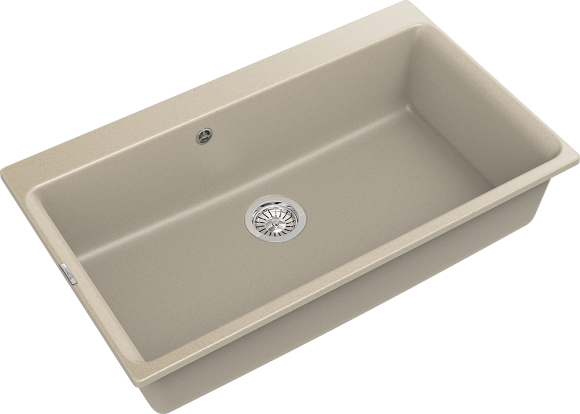 Кухонная мойка Axel 870x520, 1 чаша, Rivelato, Х-90 beige scuro цвет: бежевый