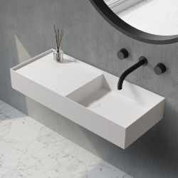 Подвесная раковина ABBER Stein, цвет: белый матовый, арт. AS2648 Подвесная раковина ABBER Stein, цвет: белый матовый, арт. AS2648