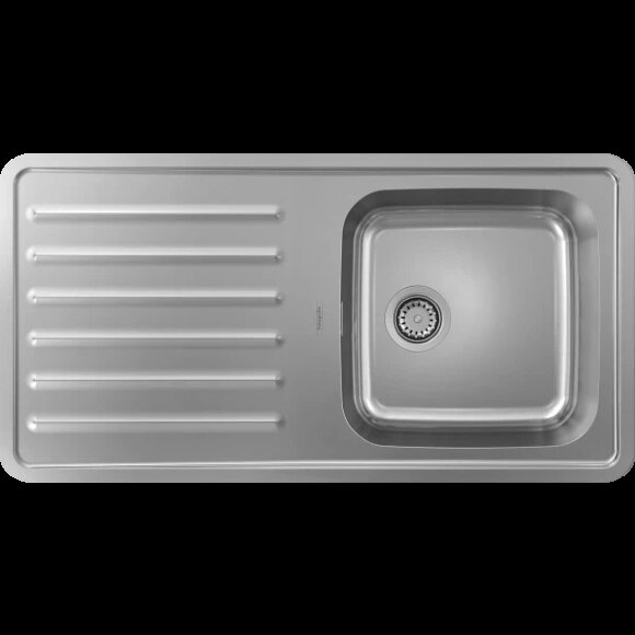 Hansgrohe раковина для кухни, врезная с крылом, S41, матовая нержавеющая сталь арт. 43341800