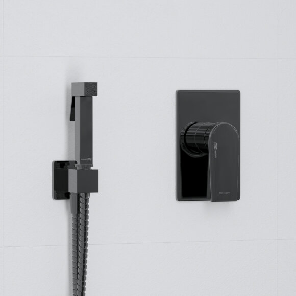Гигиенический душ со смесителем, шланг 150 см А66096 WasserKRAFT цвет: Черный