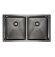 Кухонная мойка из нержавеющей стали TWIN Paulmark 780х440мм, PM237844-GM цвет: вороненая сталь