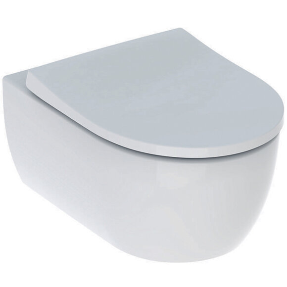 Унитаз подвесной, безободковый с крышкой-сиденьем микролифт Geberit Icon 500.784.01.1 цвет: белый