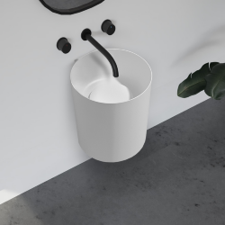 Подвесная раковина ABBER Stein, цвет: белый матовый, арт. AS2624 Подвесная раковина ABBER Stein, цвет: белый матовый, арт. AS2624