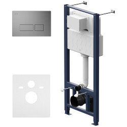 Инсталляция для подвесного унитаза с клавишей смыва никель матовый AM.PM Pro арт. I012704.7031