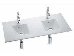 Двойная подвесная раковина (100 х 46 см) GRAPHIK JACOB DELAFON арт. E4782 Двойная подвесная раковина (100 х 46 см) GRAPHIK JACOB DELAFON арт. E4782