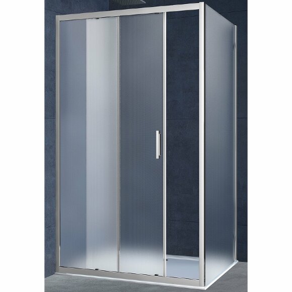 Душевой уголок Vincea (Италия), 150x80 профиль Хром стекло текстурное Alpha - VSR-3AL8015MT