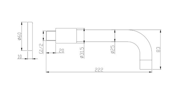 BelBagno Излив для ванны матовый сатин, NOVA, арт. BB-SFR-IN