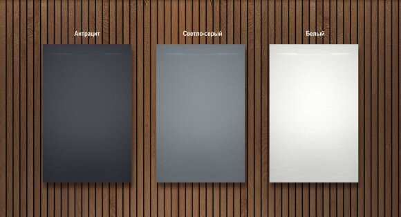 Поддон ISOLA 90x80 COLOUR LIGHT GRAY RIHO DR120900000000S