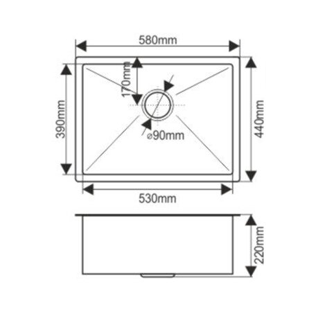 Мойка для кухни Melana Profline H5844 цвет: хром