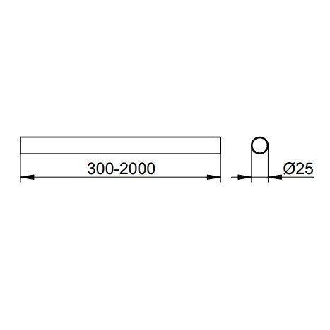 Keuco Штанга для душевой шторки 120 см, Plan, 14930 011200 цвет: хром
