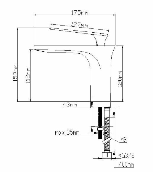Смеситель NT1701N BRINO NT BAGNO цвет: никель матовый