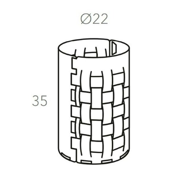 Корзина для мусора Bottega ADJ Италия, D22xH35 цвет: бордо (коньяк) арт. 2035.30/09