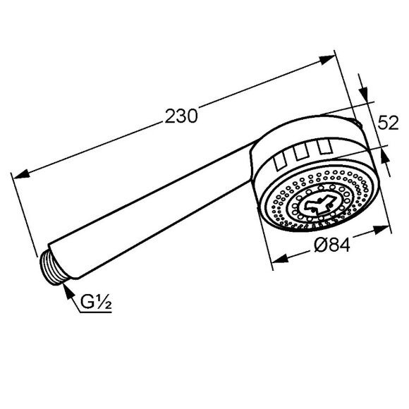 Душевая лейка 3S, хром глянцевый, ZENTA Kludi арт. 6080005-00