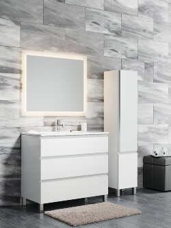 Тумба для раковины 3 выдвижных ящика (раковина r9060d) SANVIT AVENU-3 арт. kavenu3060w